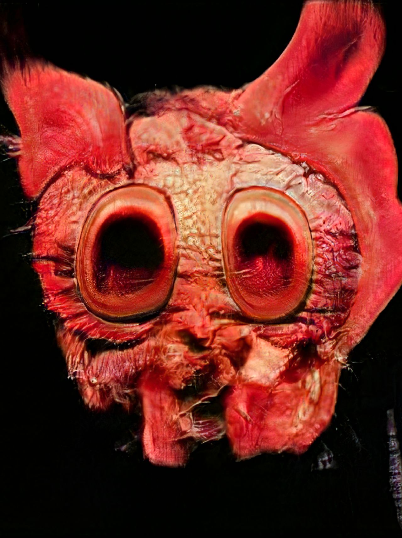 A human insect hybrid face generated by styleGAN2